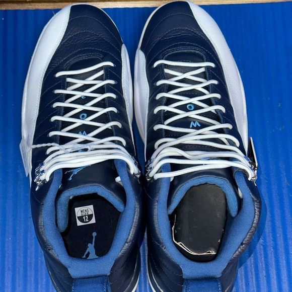 Size 12- Men’s Nike Air Jordan 12 Retro DS Obsidian Blue/White NWOT NEW 2012 - Picture 6 of 10